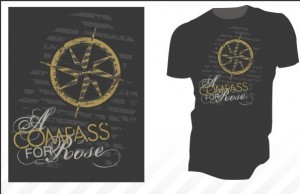 A Compass For Rose Tshirt Design